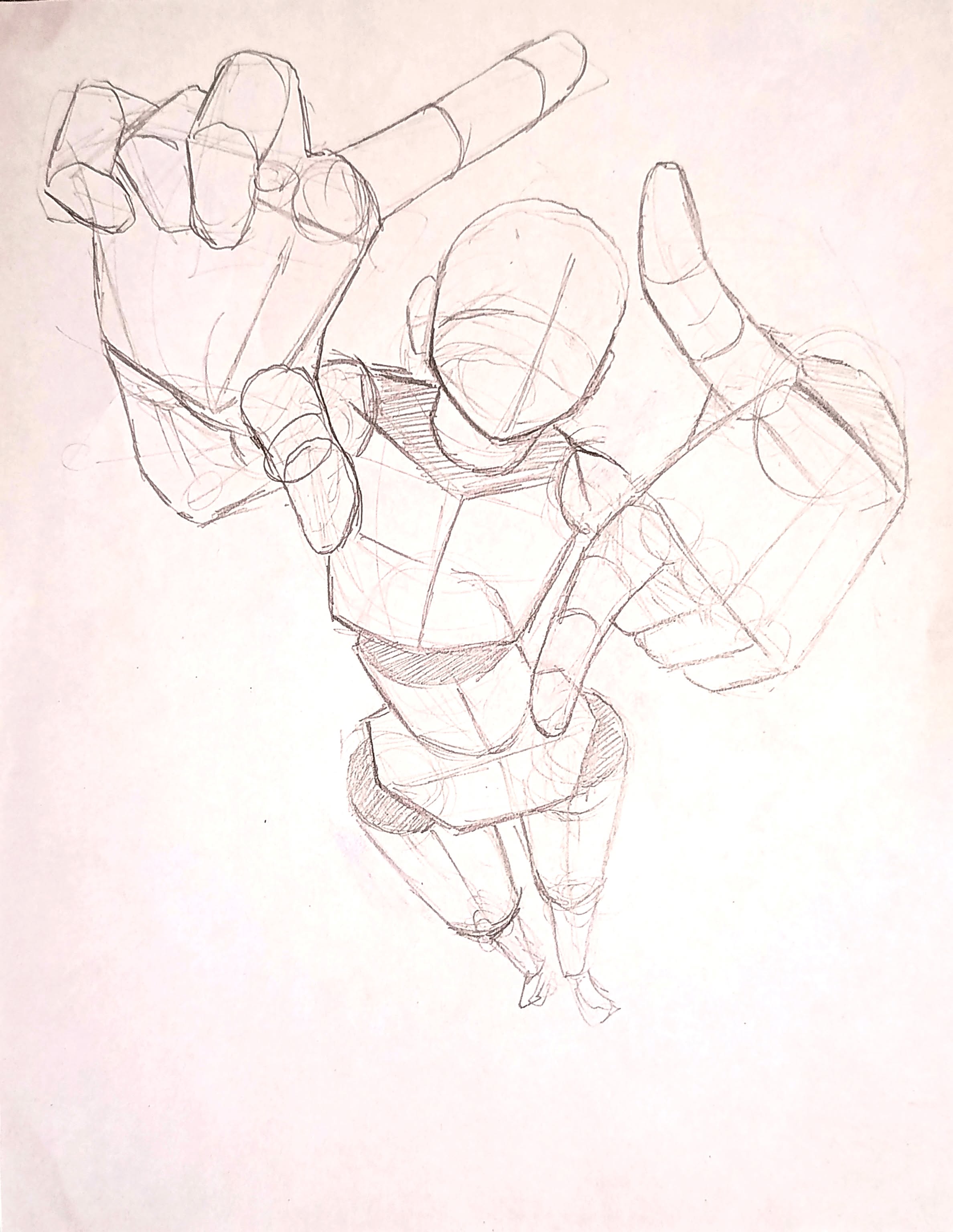 una simplifacion de una conocida pose de dibujo