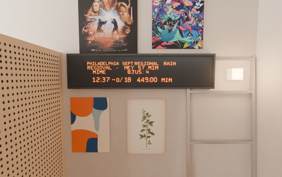 Art wall after the beauty pass