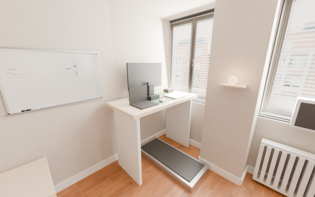 Desk with maker gear