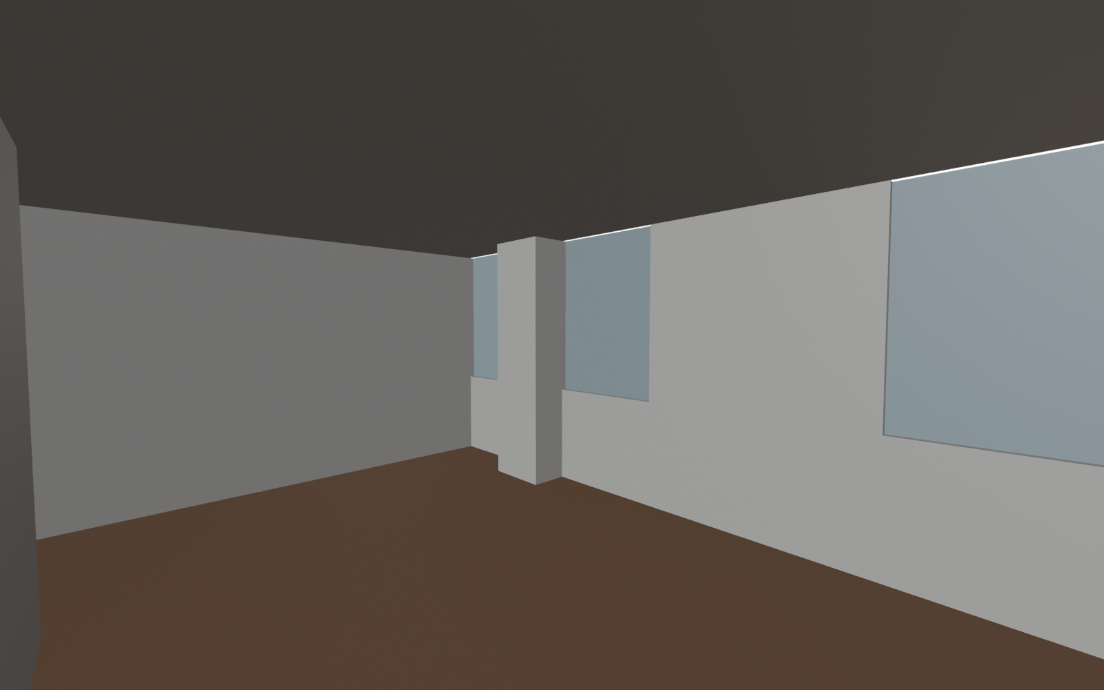 Empty shell render, studio view