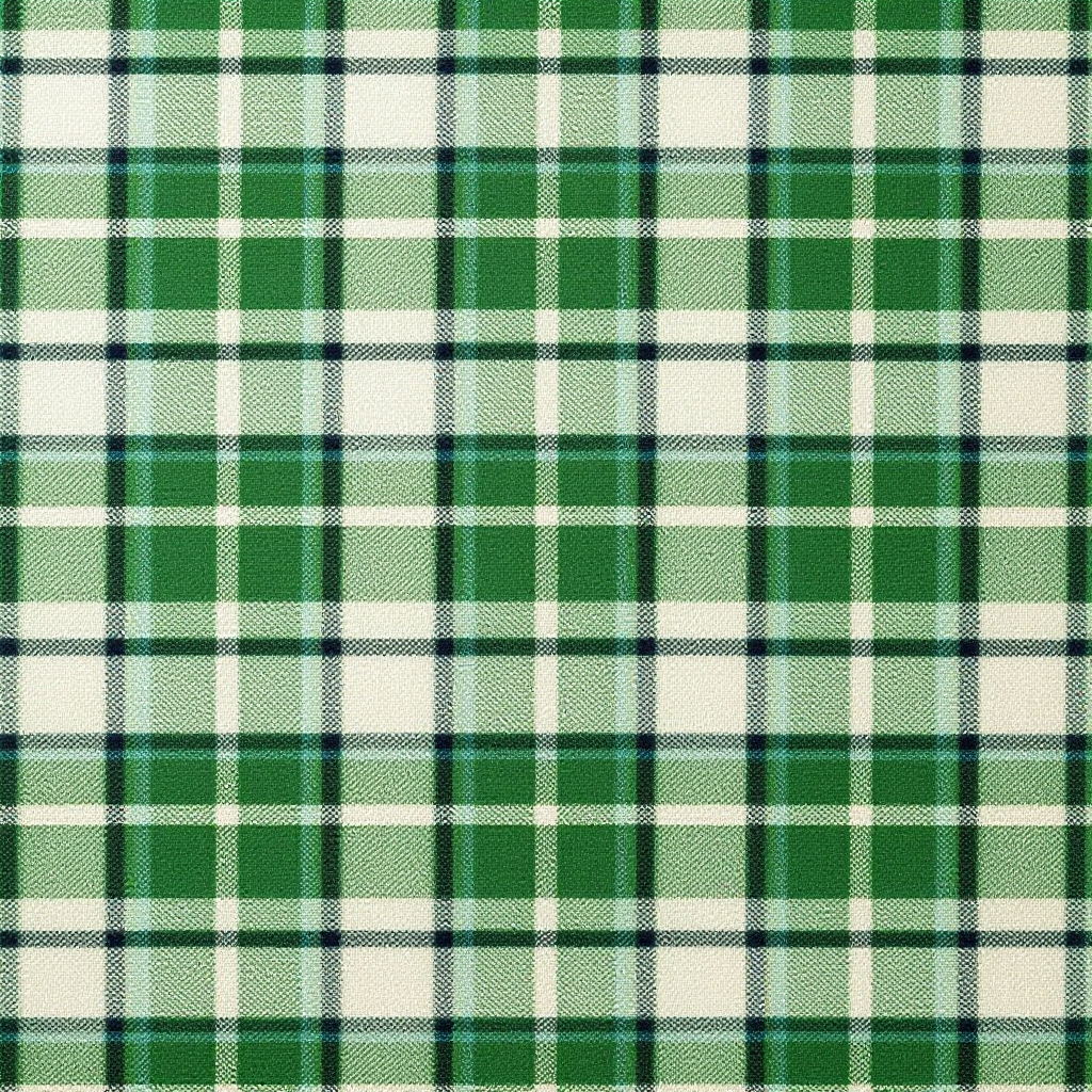 Green and cream plaid pillow texture