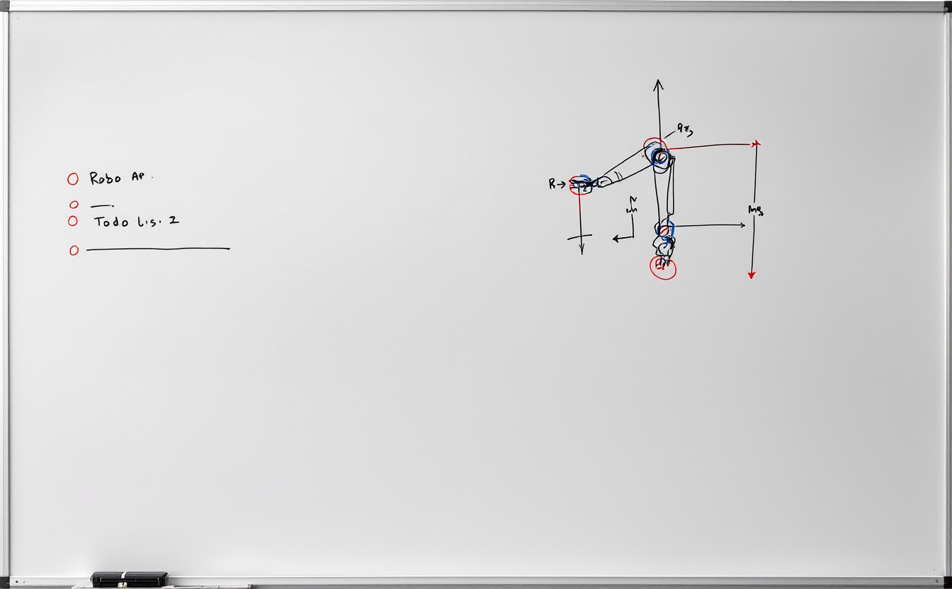 Whiteboard with sketches texture