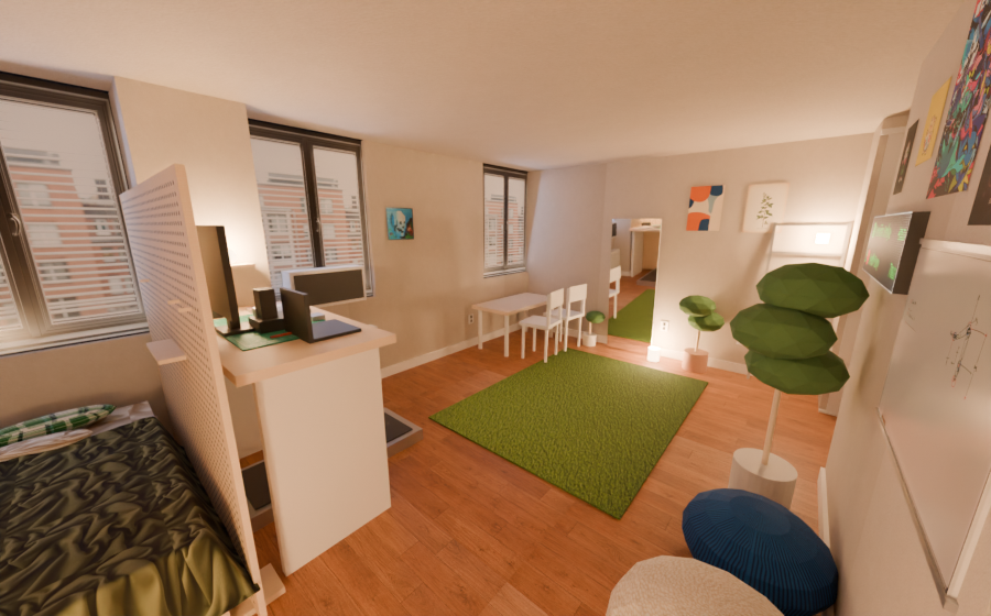 Second night render of the green colorway